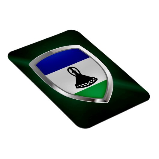 Lesotho Metallic Emblem Magnet (Rechte Seite)