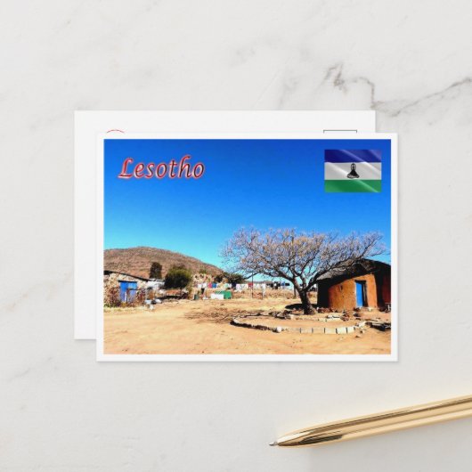 Lesotho - Panorama - Postkarte (Vorderseite/Rückseite Beispiel)