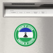 Lesotho Round Emblem Magnet (In Situ (Geschirrspüler))