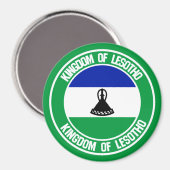 Lesotho Round Emblem Magnet (Vorderseite/Rückseite)