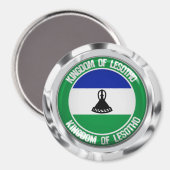 Lesotho Round Emblem Magnet (Vorderseite/Rückseite)