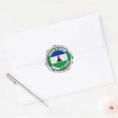 Lesotho Round Emblem Runder Aufkleber (Umschlag)