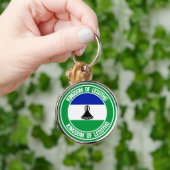 Lesotho Round Emblem Schlüsselanhänger (Hand)