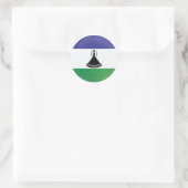 Lesotho Round Icon Flag Runder Aufkleber (Tasche)