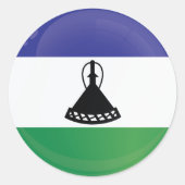Lesotho Round Icon Flag Runder Aufkleber (Vorderseite)