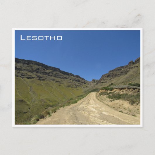 Lesotho Sani Pass Postkarte (Vorderseite)