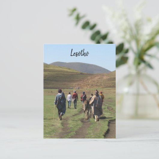 Lesotho shepherds postkarte (Stehend Vorderseite)