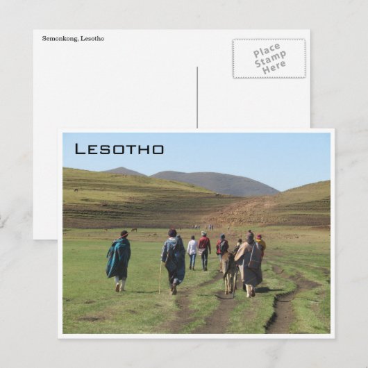 Lesotho Shepherds Postkarte (Vorne/Hinten)