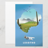 Lesotho Südafrika Skipposter Briefpapier (Vorne/Hinten)
