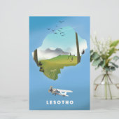 Lesotho Südafrika Skipposter Briefpapier (Stehend Vorderseite)