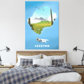 Lesotho Südafrika Skipposter Leinwanddruck (Insitu (Schlafzimmer))