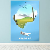 Lesotho Südafrika Skipposter Leinwanddruck (Insitu (Holzboden))