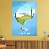 Lesotho Südafrika Skipposter Leinwanddruck (Insitu (Wohnzimmer))