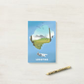 Lesotho Südafrika Skipposter Post-it Klebezettel (Auf Schreibtisch)