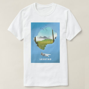 Lesotho Südafrika Skipposter T-Shirt