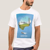 Lesotho Südafrika Skipposter T-Shirt (Vorderseite)