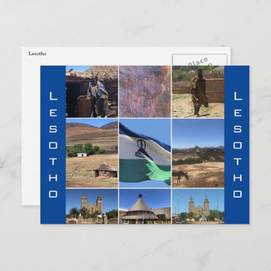 Lesotho-Szenen Postkarte (Vorne/Hinten)