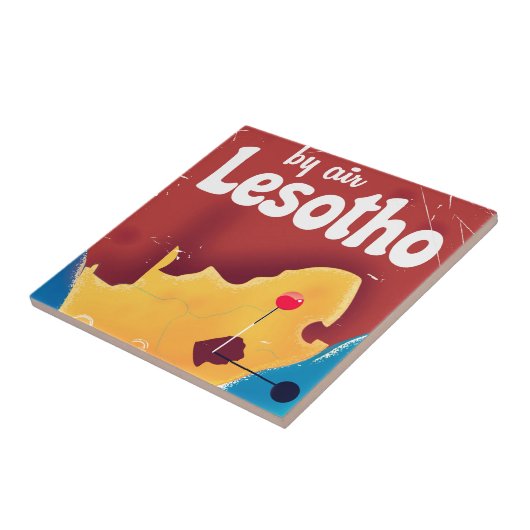 Lesotho Vintage-Reiseflugposter Fliese (Seite)