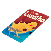 Lesotho Vintage Reiseplakat Magnet (Linke Seite)