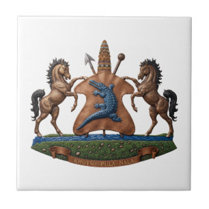 Lesotho Wappen Arme Flagge Land Symbol Heraldik Em Fliese