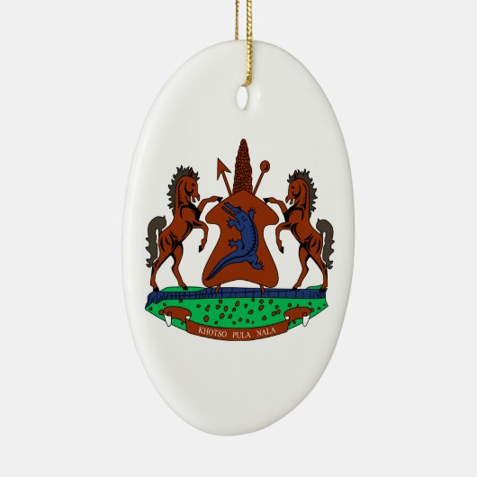 Lesotho-Wappen Keramikornament (Rechts)
