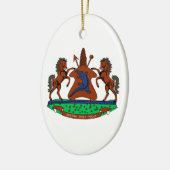 Lesotho-Wappen Keramikornament (Links)