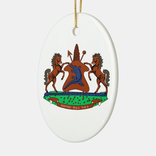 Lesotho-Wappen Keramikornament (Links)