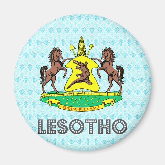 Lesotho-Wappen Magnet (Vorne)