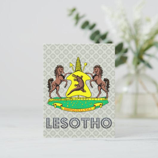 Lesotho-Wappen Postkarte (Stehend Vorderseite)
