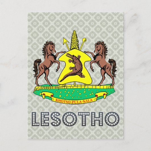 Lesotho-Wappen Postkarte (Vorderseite)