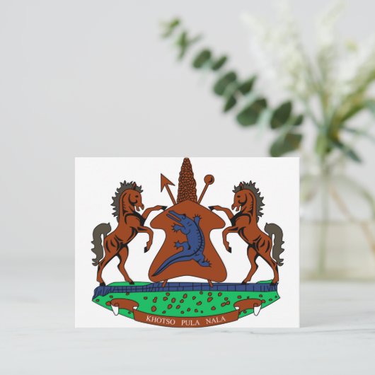 Lesotho-Wappen Postkarte (Stehend Vorderseite)