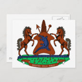 Lesotho-Wappen Postkarte (Vorne/Hinten)
