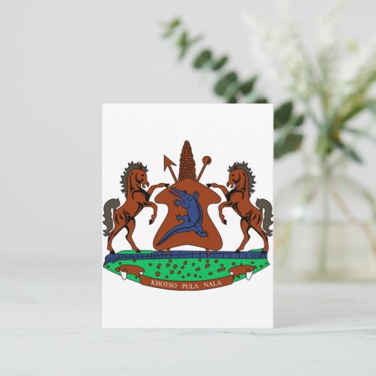 Lesotho-Wappen Postkarte (Stehend Vorderseite)