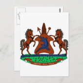 Lesotho-Wappen Postkarte (Vorne/Hinten)
