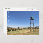 Lesotho Wassertank Postkarte (Vorne/Hinten)