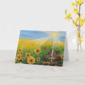 L'Espérance guide mon chemin Karte (Gelbe Blume)