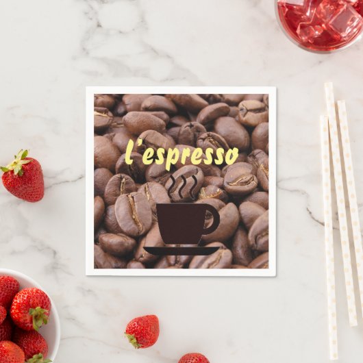 l'espresso Napkins Serviette (Beispiel)