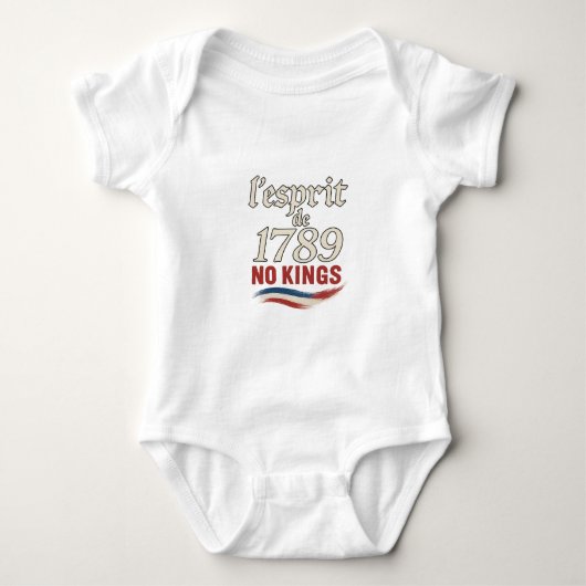 l'esprit de 1789 No Kings Baby Strampler (Vorderseite)