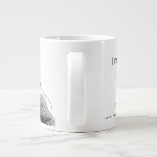 Less Crabby Need Coffee Ecuadorian Hermit Crab Art Jumbo-Tasse (Rückseite)