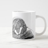 Less Crabby Need Coffee Ecuadorian Hermit Crab Art Jumbo-Tasse (Rechts)