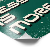 Less Is More – Minimalist Green & White Poster (Ecke)