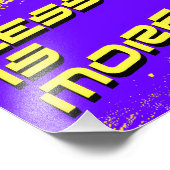 Less Is More – Minimalist Purple & yellow Poster (Ecke)