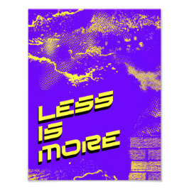 Less Is More – Minimalist Purple & yellow Poster