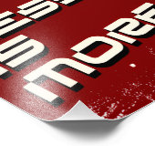 Less Is More – Minimalist Red & White Poster (Ecke)