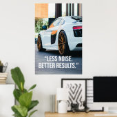 Less Noise Better Results Quote Poster (Heimbüro)