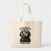 Less People More Dogs Bag - Golden Doodle Jumbo Stoffbeutel (Vorne)