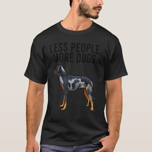 Less People More Dogs Beauceron Introvert T-Shirt (Vorderseite)