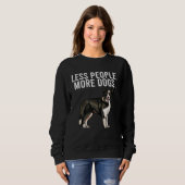 Less People More Dogs Border Collie Introvert Sweatshirt (Vorne ganz)