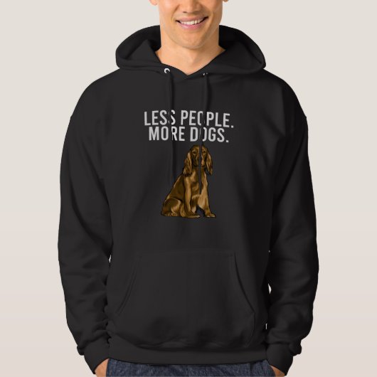 Less People More Dogs Cocker Spaniel Introvert Hoodie (Vorderseite)