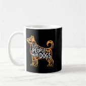 Less People More Dogs Funny Halloween  Kaffeetasse (Links)